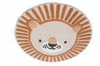 Hand Tufted Lion Nursery Rug - Cute Animal Area Rug for Toddler Room Decor