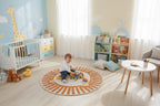 Hand Tufted Lion Nursery Rug - Cute Animal Area Rug for Toddler Room Decor