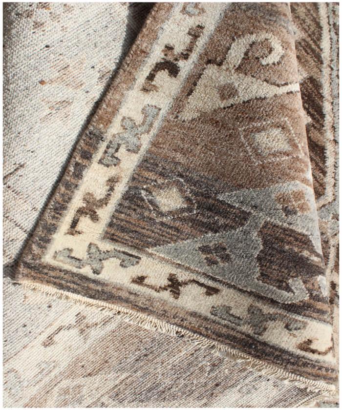 Hand Knotted Navajo Rug Custom Size, Brown Grey Southwestern Area Rug for Living Room, Traditional Tribal Wool Rug, Modern Farmhouse Decor