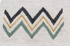Colorful Geometric Shapes Wool Area Rug, Nursery Playroom Decor