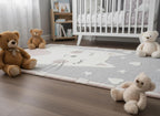 Hand-Tufted Cute Cat Nursery Decor, Soft Kids Bedroom Carpet, Animal Playroom Rug, Aesthetic Pastel Home Gift