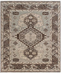Hand Knotted Navajo Rug Custom Size, Brown Grey Southwestern Area Rug for Living Room, Traditional Tribal Wool Rug, Modern Farmhouse Decor