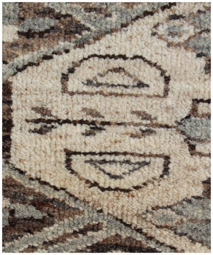 Hand Knotted Navajo Rug Custom Size, Brown Grey Southwestern Area Rug for Living Room, Traditional Tribal Wool Rug, Modern Farmhouse Decor