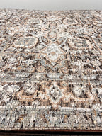 8x10 Hand-Knotted Textured High-Low medallion Style Wool & Jute Rug