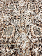 8x10 Hand-Knotted Textured High-Low medallion Style Wool & Jute Rug