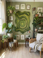 Hand Tufted Abstract Contour Wool Area Rug