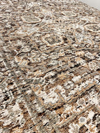 8x10 Hand-Knotted Textured High-Low medallion Style Wool & Jute Rug